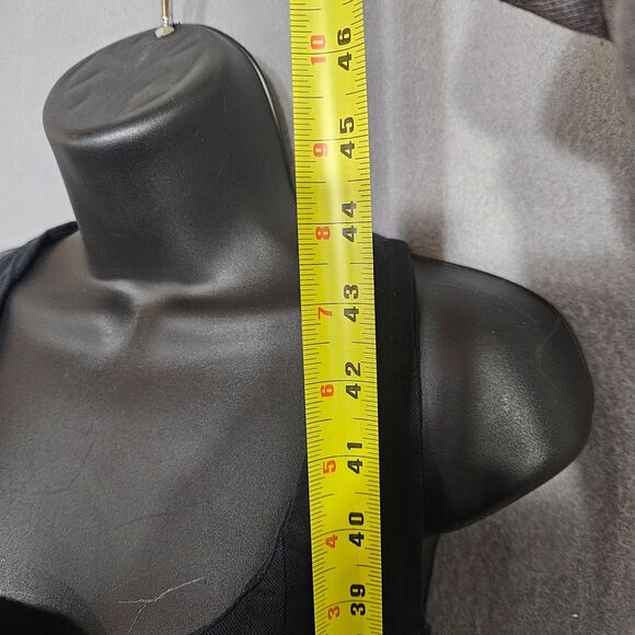 Princess Seamed Black Midi Dress Fitted Sz 14 Pockets Aged Black Goth Trad - Picture 5 of 7